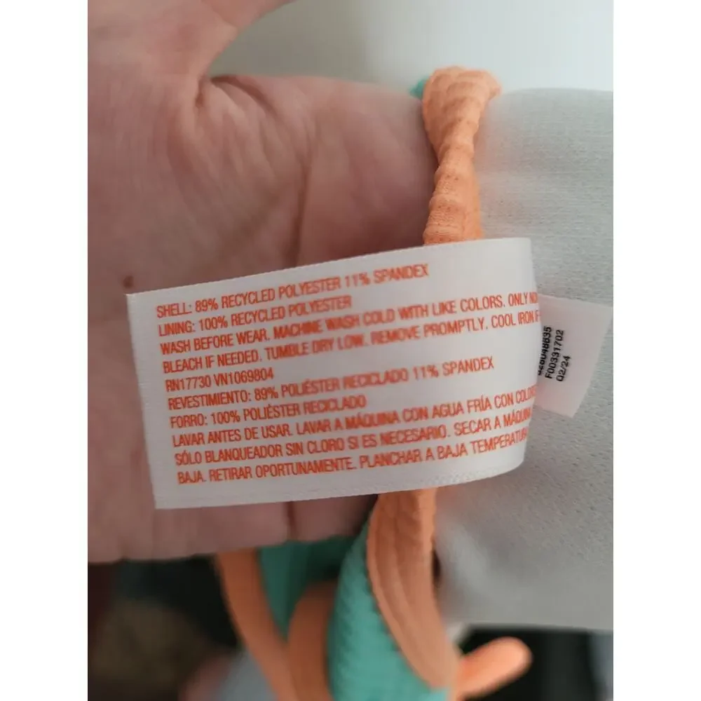 Cat & Jack Teal and Orange One-Piece Swimsuit 2T New